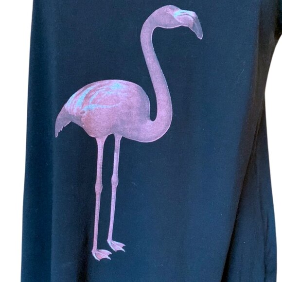 ANANAS AND BANANAS - Black Tank Dress with Pink Flamingo - Picture 7 of 11